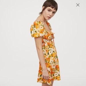 Orange Floral Dress